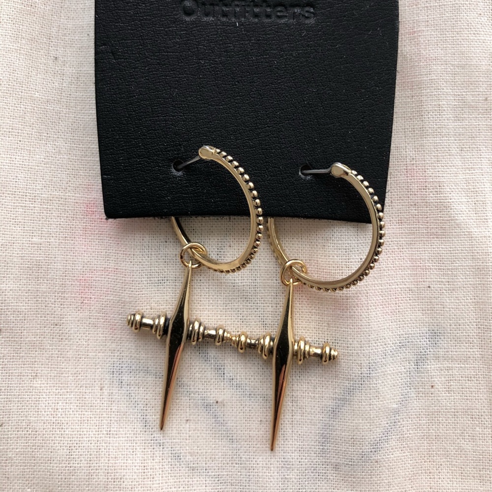 luv aj cross hoop earrings